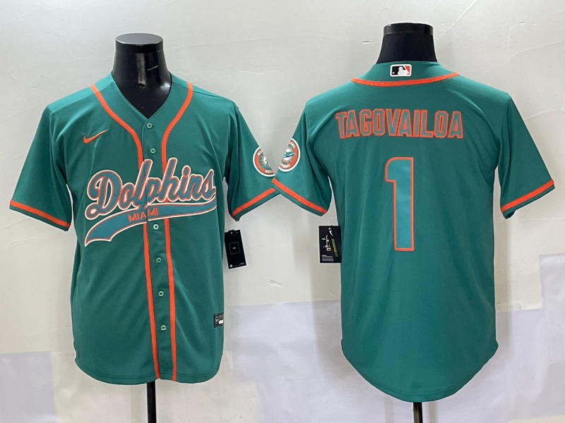 Men 2025 NFL Nike Miami Dolphins #1 Tagovailoa green jerseys style 3->miami dolphins->NFL Jersey